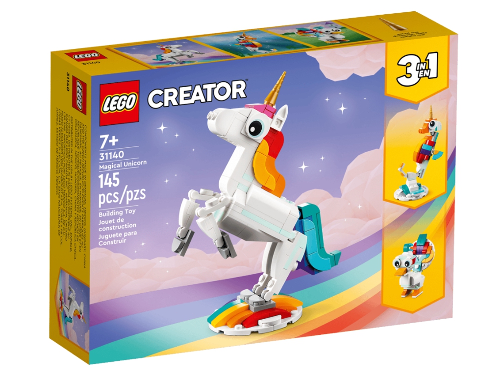 Конструктор LEGO Creator 3 в 1 Магический единорог, 145 деталей