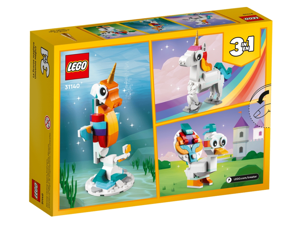 Конструктор LEGO Creator 3 в 1 Магический единорог, 145 деталей
