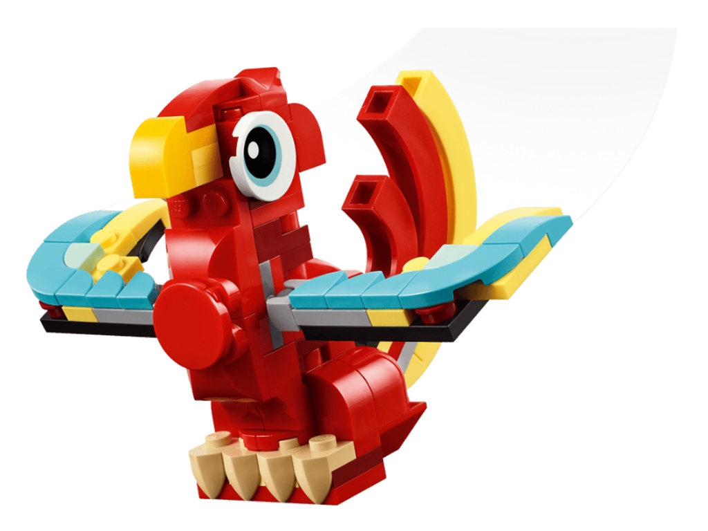 Конструктор LEGO Creator 3 в 1 Красный дракон, 149 деталей