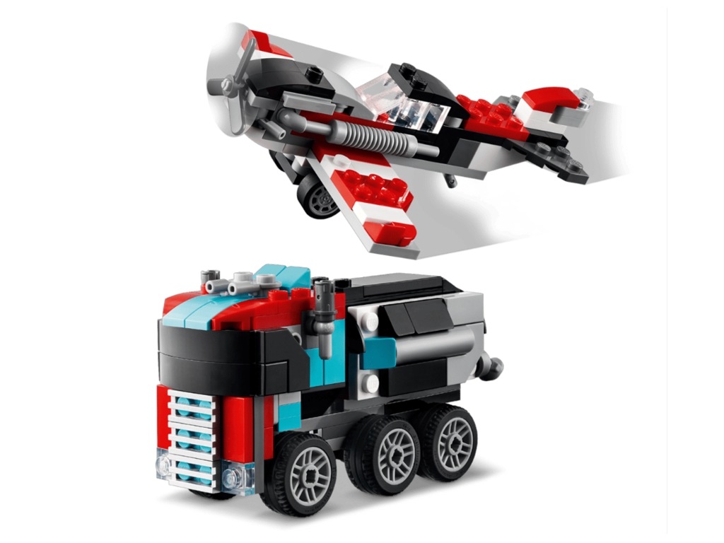 Конструктор LEGO Creator 3 в 1 Бортова вантажівка з гелікоптером, 270 деталей