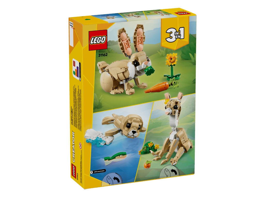 Конструктор 3 в 1 LEGO Creator Волшебный кролик, 326 деталей