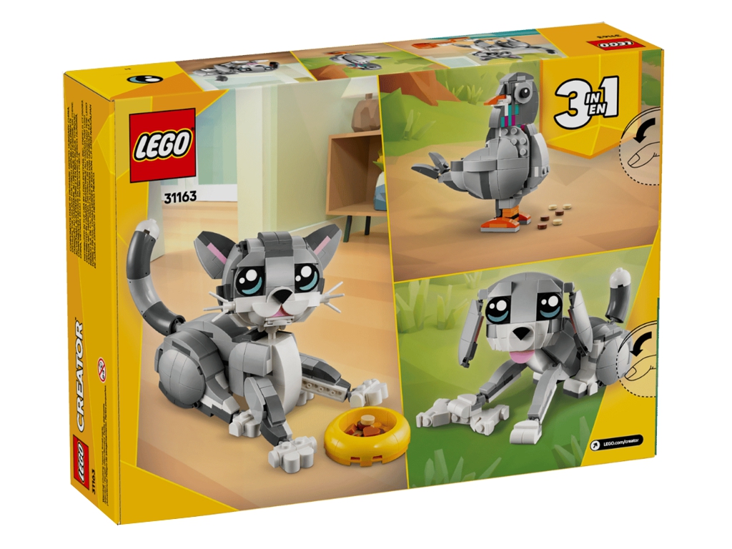 Конструктор LEGO Creator 3 в 1 Игривый кот, 407 деталей