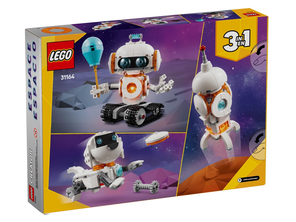 Конструктор LEGO Creator 3 в 1 Космічний робот, 281 деталь