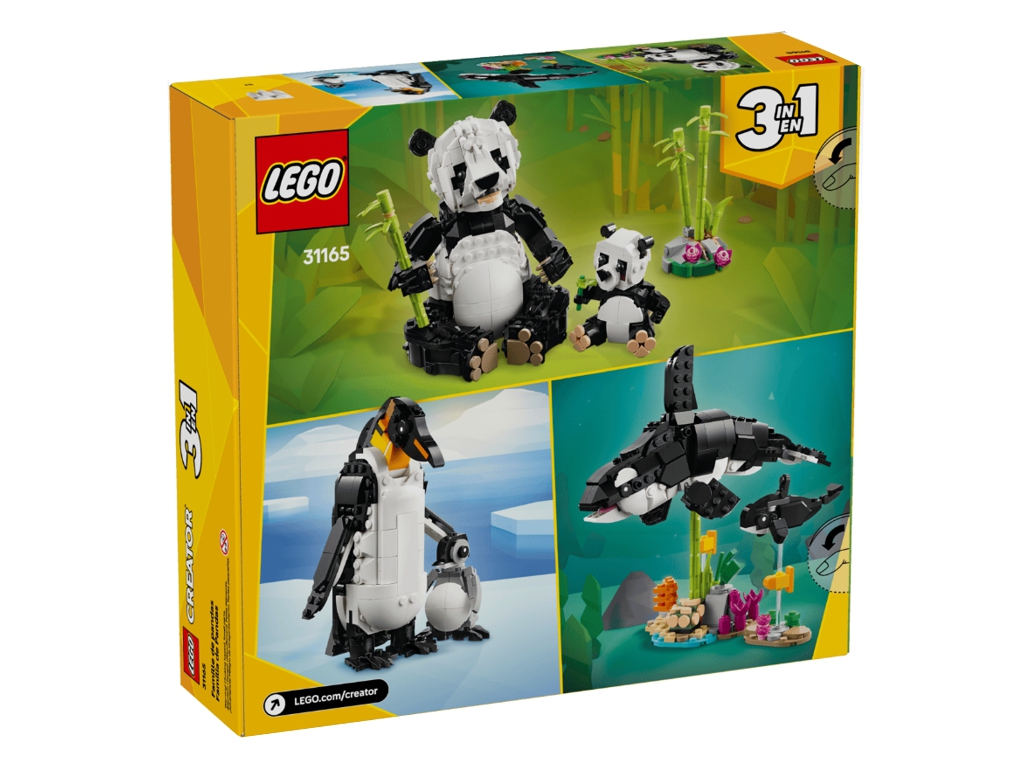 Конструктор LEGO Creator 3 в 1 Дикие животные: Семейство панд, 626 деталей