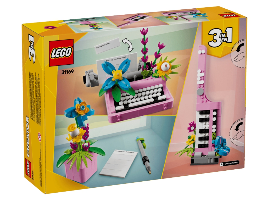 Конструктор LEGO Creator 3 в 1 Типографская машинка с цветами, 363 детали