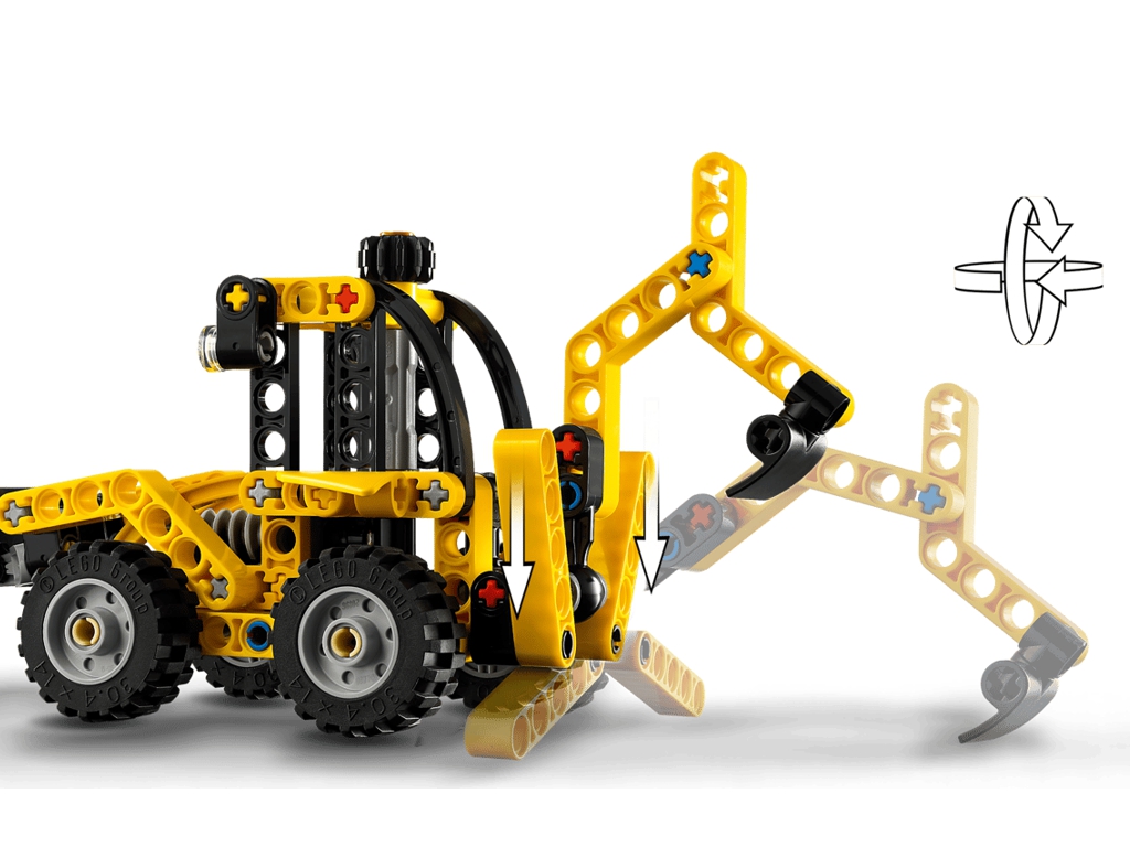 Конструктор LEGO Technic Екскаватор-навантажувач, 104 деталей