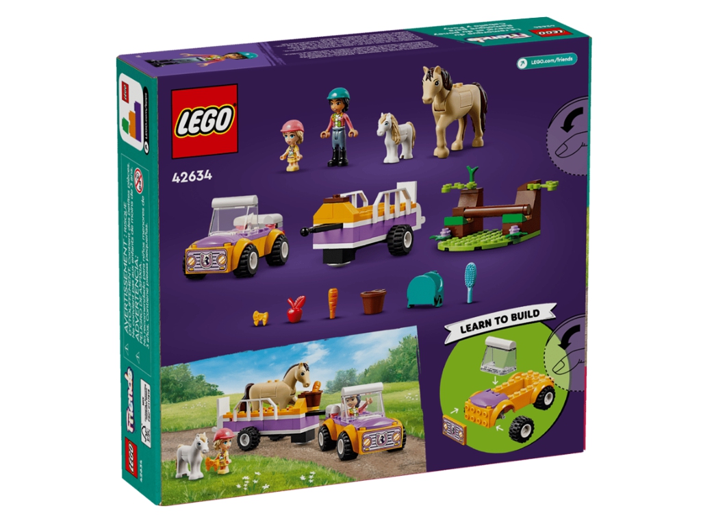 Конструктор Прицеп для лошади и пони 105 деталей, LEGO Friends 68782