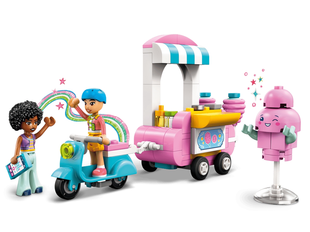 Конструктор LEGO Friends Ятка со сладкой ватой и скутер, 110 деталей