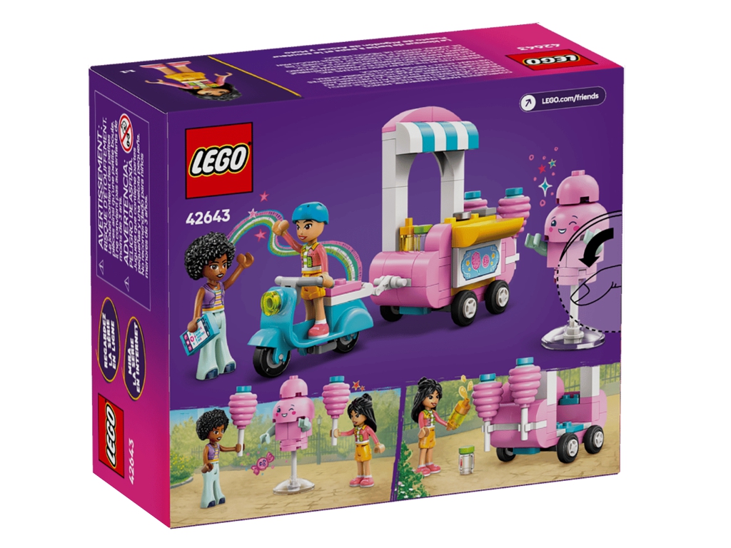 Конструктор LEGO Friends Ятка со сладкой ватой и скутер, 110 деталей