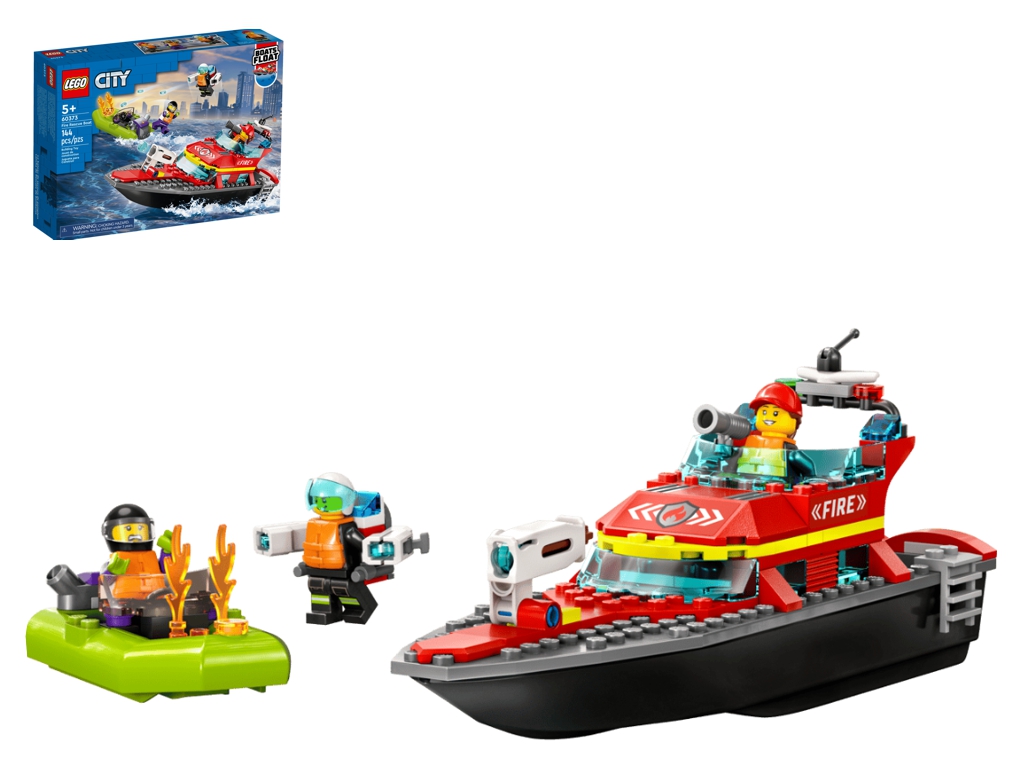 Конструктор LEGO City Лодка пожарной бригады, 144 детали