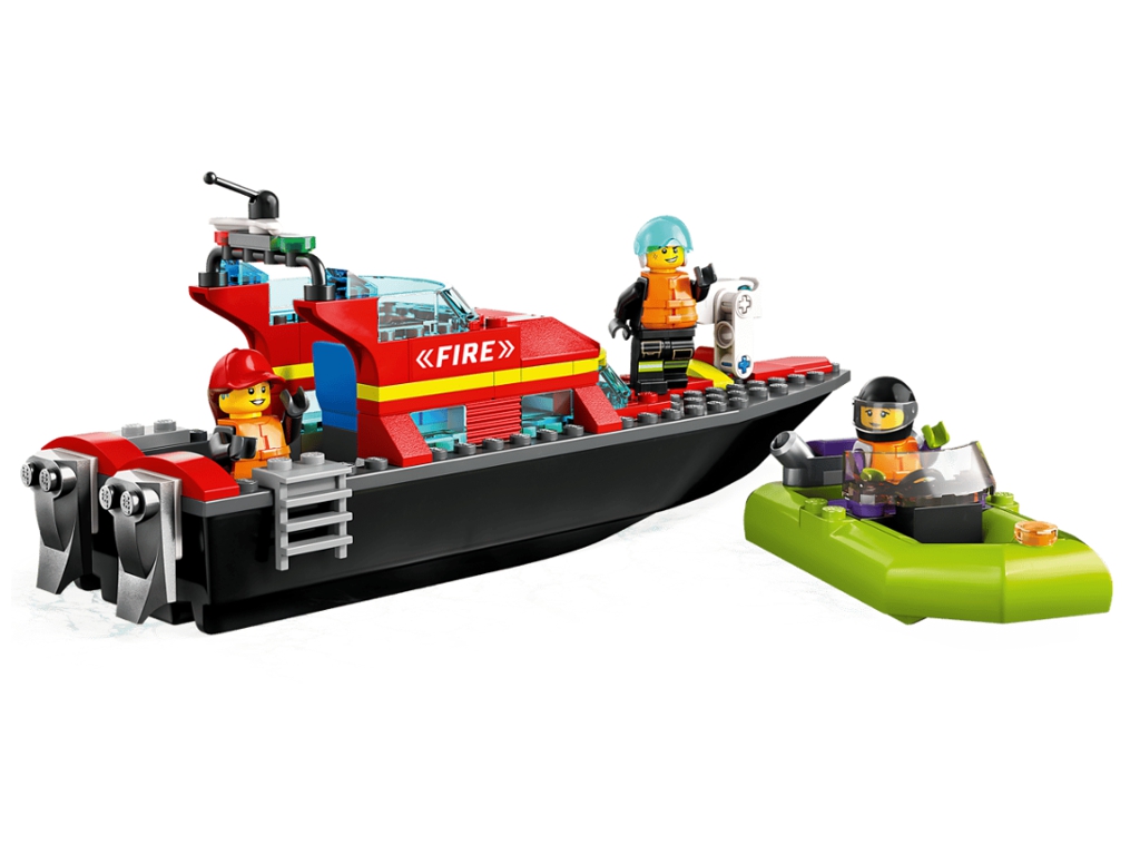 Конструктор LEGO City Лодка пожарной бригады, 144 детали