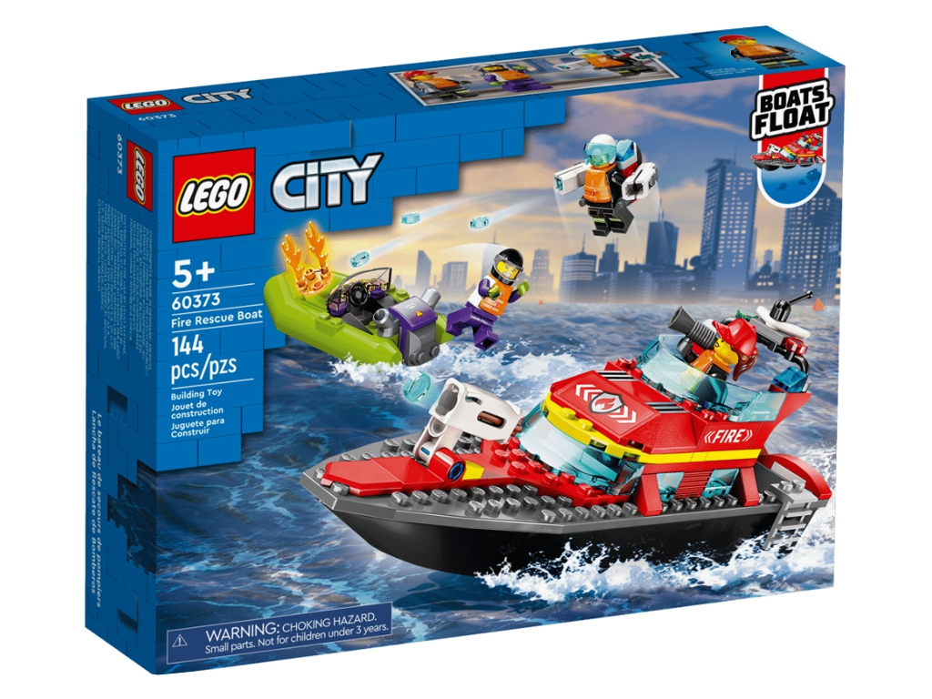 Конструктор LEGO City Лодка пожарной бригады, 144 детали