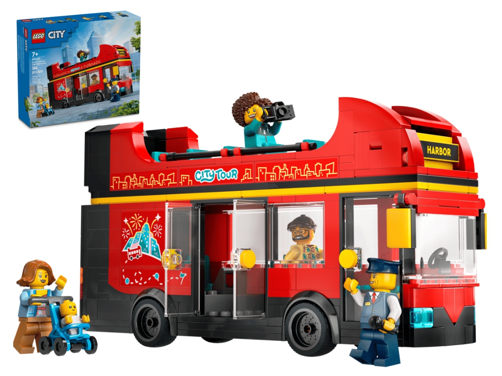 Конструктор LEGO City Красный двухэтажный экскурсионный автобус, 384 детали