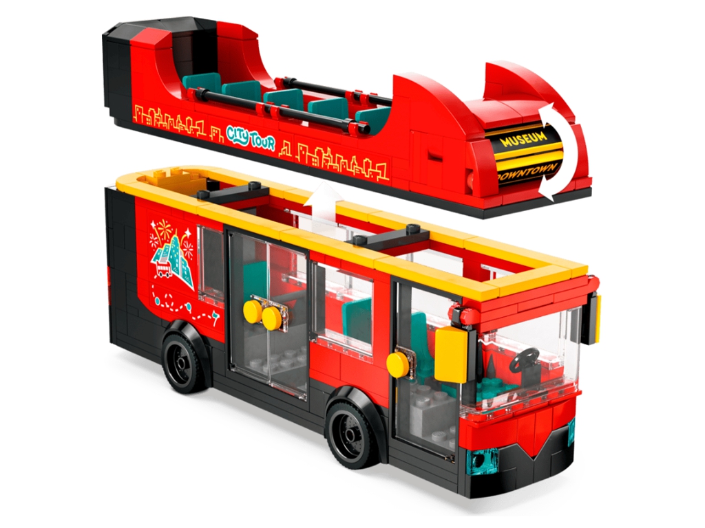 Конструктор LEGO City Красный двухэтажный экскурсионный автобус, 384 детали