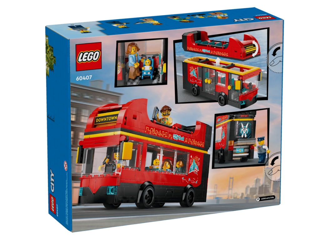 Конструктор LEGO City Красный двухэтажный экскурсионный автобус, 384 детали