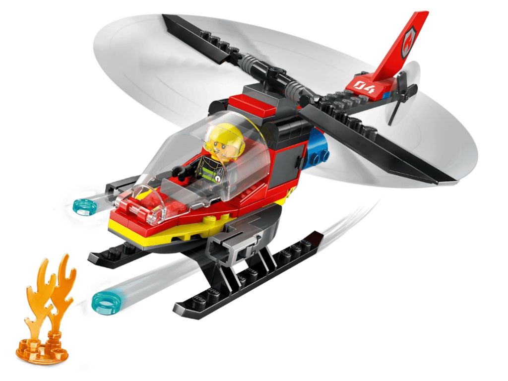 Конструктор LEGO City Пожарный спасательный вертолет, 85 деталей