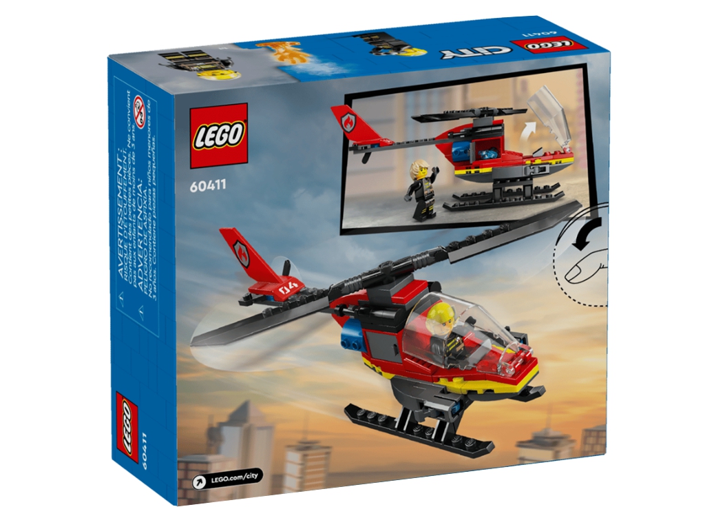 Конструктор LEGO City Пожарный спасательный вертолет, 85 деталей