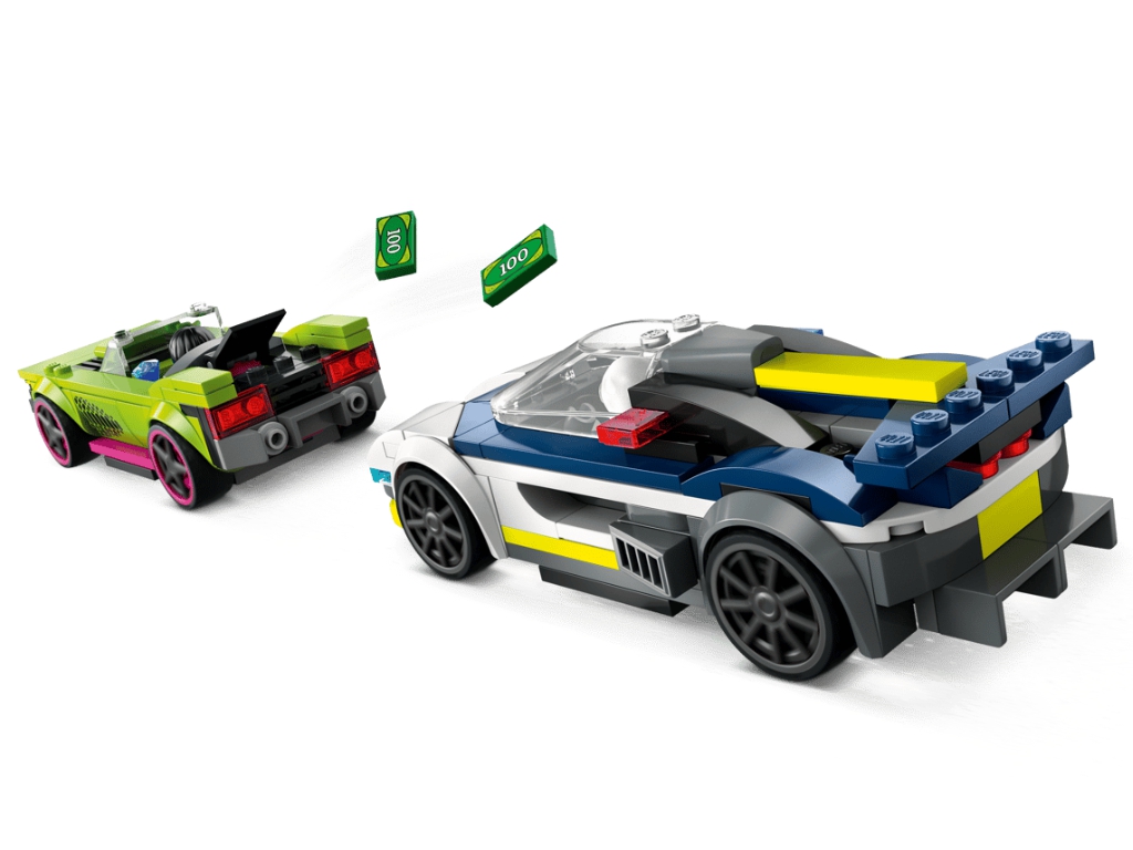 Конструктор LEGO City Преследование маслкара на полицейском автомобиле, 213 деталей