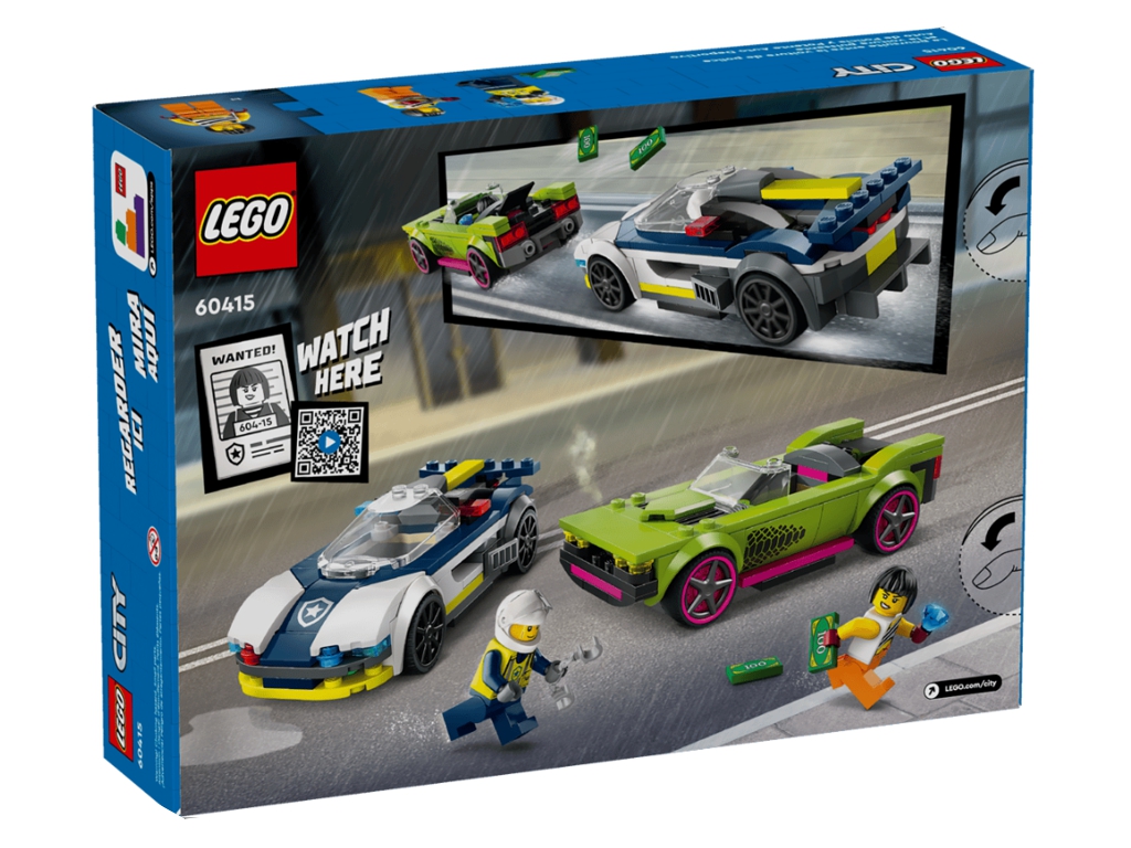 Конструктор LEGO City Преследование маслкара на полицейском автомобиле, 213 деталей