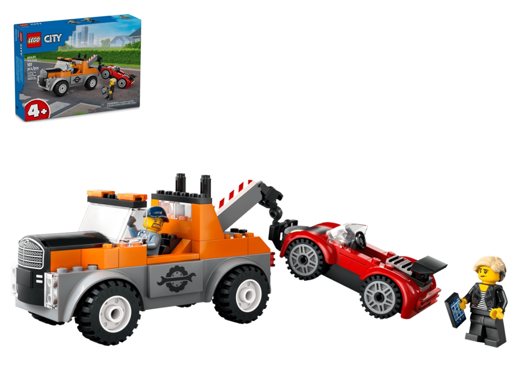 Конструктор LEGO City Эвакуатор и ремонт спортивных авто, 101 деталей