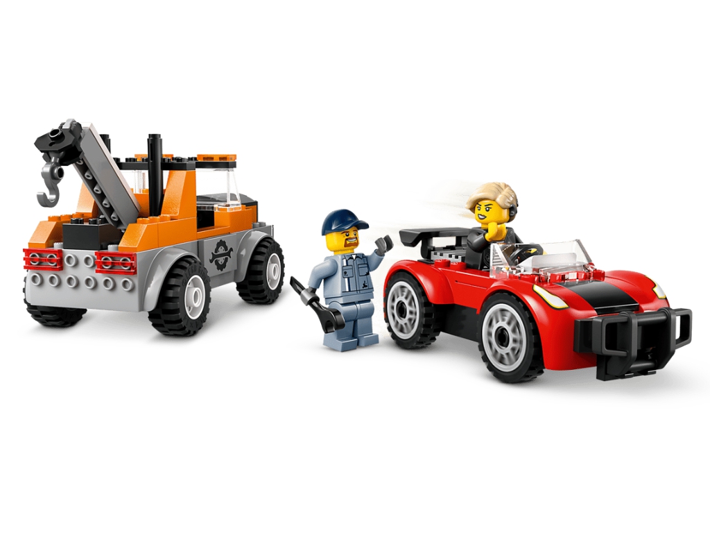 Конструктор LEGO City Эвакуатор и ремонт спортивных авто, 101 деталей