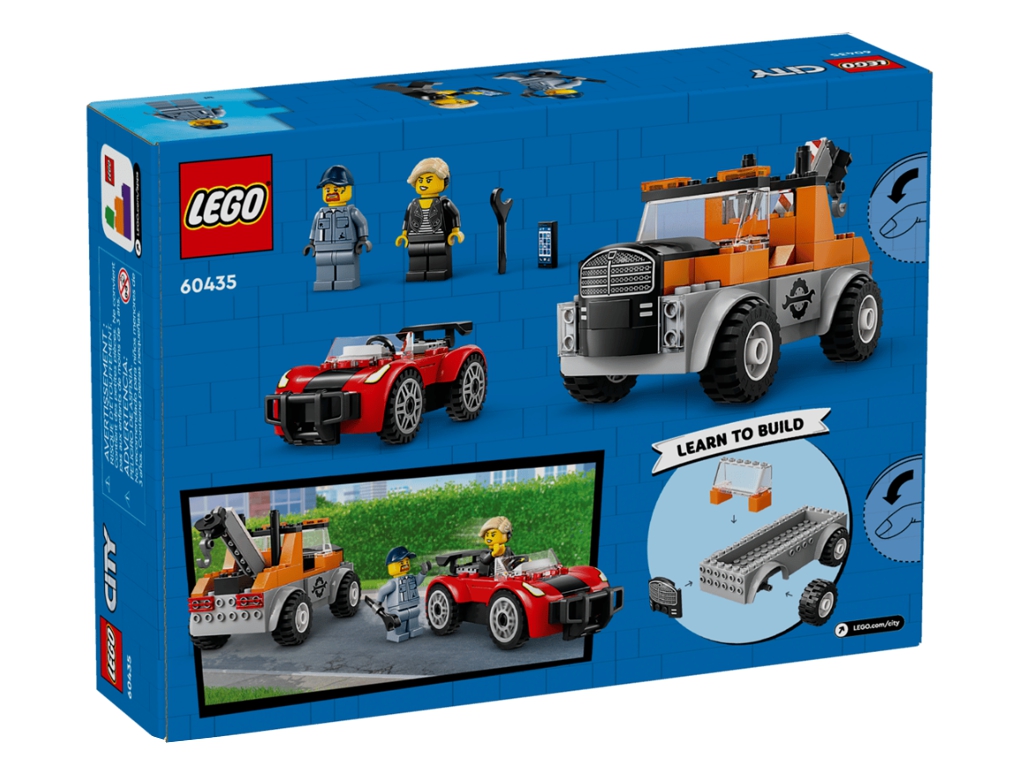 Конструктор LEGO City Эвакуатор и ремонт спортивных авто, 101 деталей