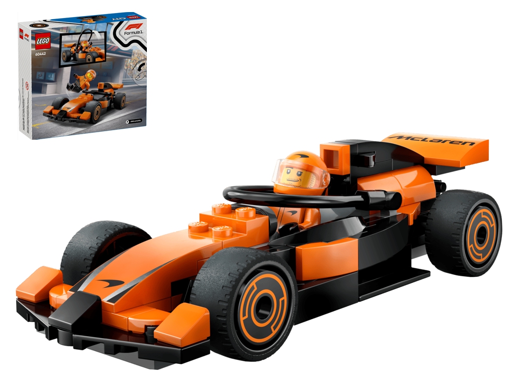 Конструктор LEGO City Пилот F1 с автомобилем для гонки McLaren, 86 деталей