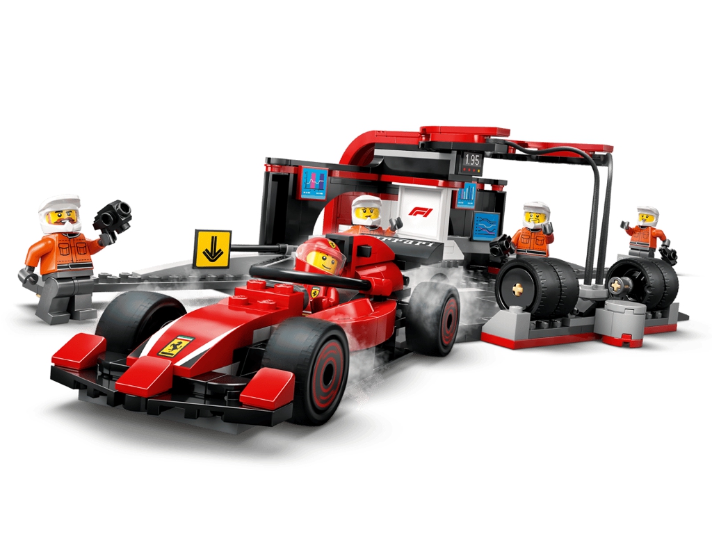 Конструктор Пит-стоп и пит-экипаж F1 с болидом Ferrari 322 дет., LEGO City 12496