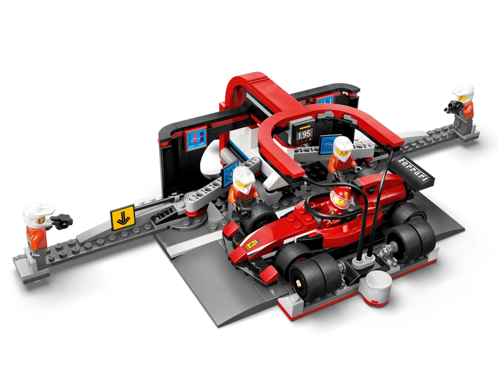 Конструктор Пит-стоп и пит-экипаж F1 с болидом Ferrari 322 дет., LEGO City 12496