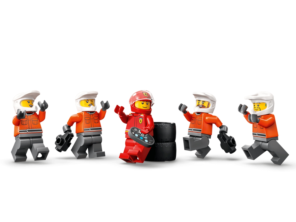 Конструктор Пит-стоп и пит-экипаж F1 с болидом Ferrari 322 дет., LEGO City 12496