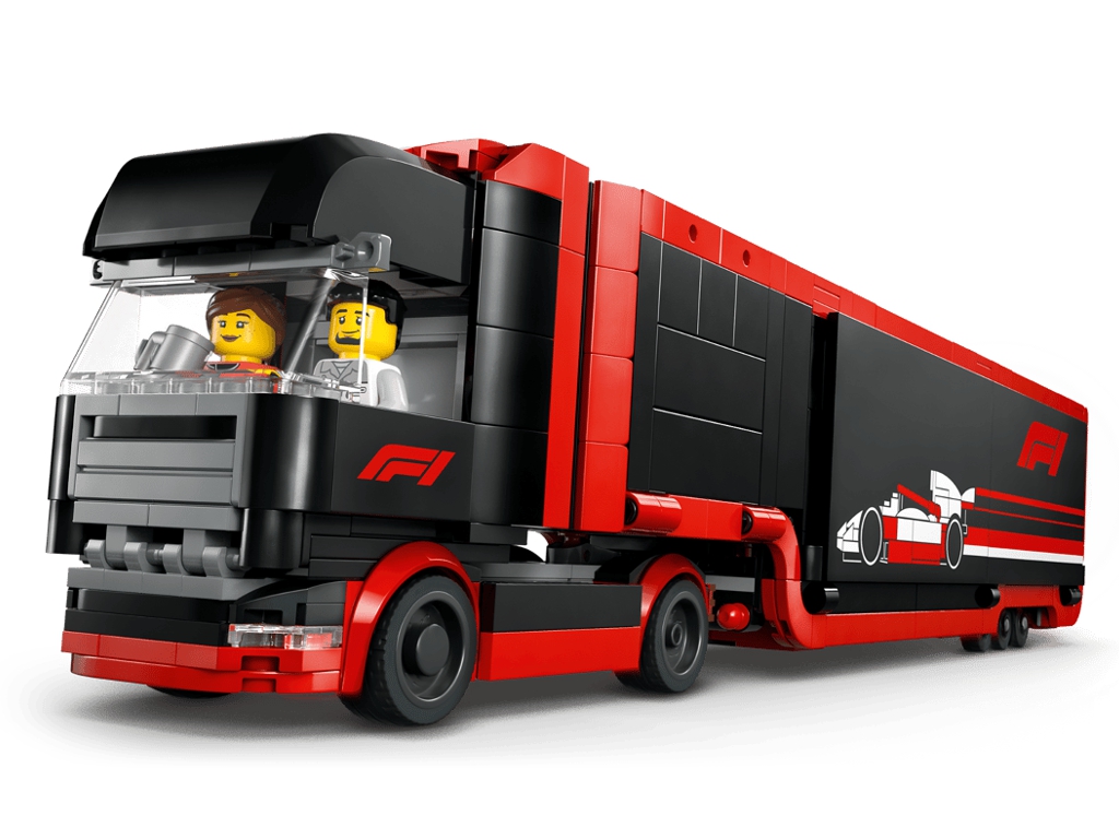 Конструктор LEGO City Грузовик F1 с автомобилями RB20 и AMR24, 1086 деталей
