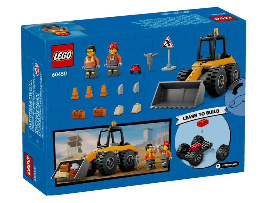 Конструктор LEGO City Желтый строительный автопогрузчик, 81 деталь