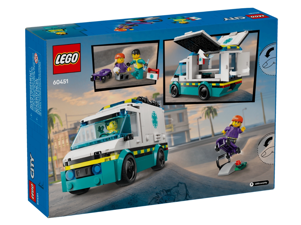 Конструктор LEGO City Швидка допомога, 184 деталі