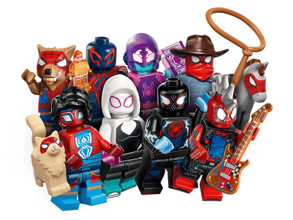 Конструктор Минифигурки LEGO Человек-паук: Сквозь Вселенную, 12 персонажей