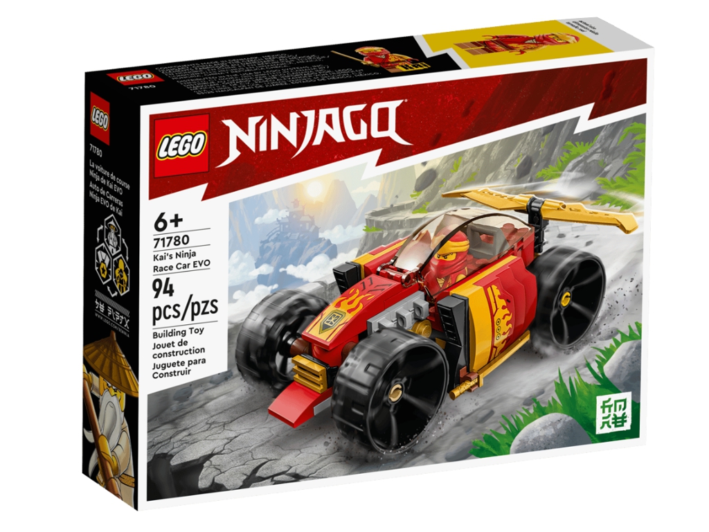 Конструктор LEGO NINJAGO Гоночный автомобиль ниндзя Кая EVO, 94 детали