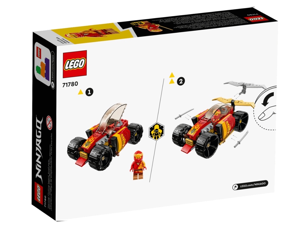 Конструктор LEGO NINJAGO Гоночный автомобиль ниндзя Кая EVO, 94 детали