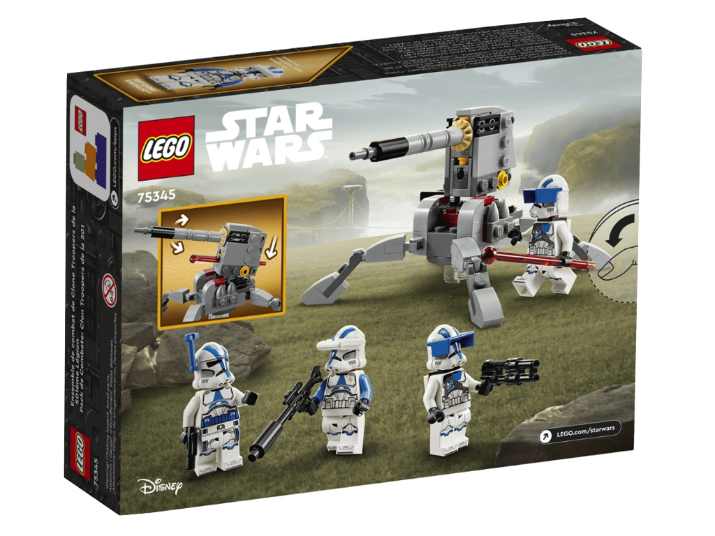 Конструктор LEGO Star Wars Боевой отряд бойцов-клонов 501 легиона, 119 деталей
