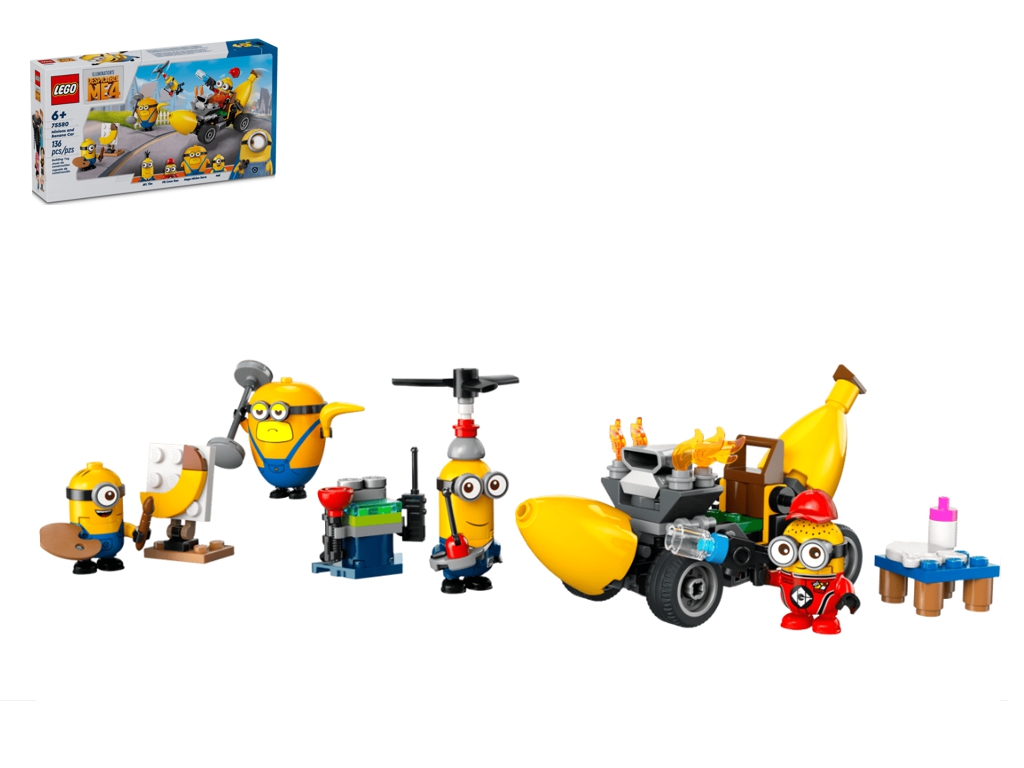 Конструктор LEGO Despicable Me Посіпаки й банановий автомобіль, 136 деталей