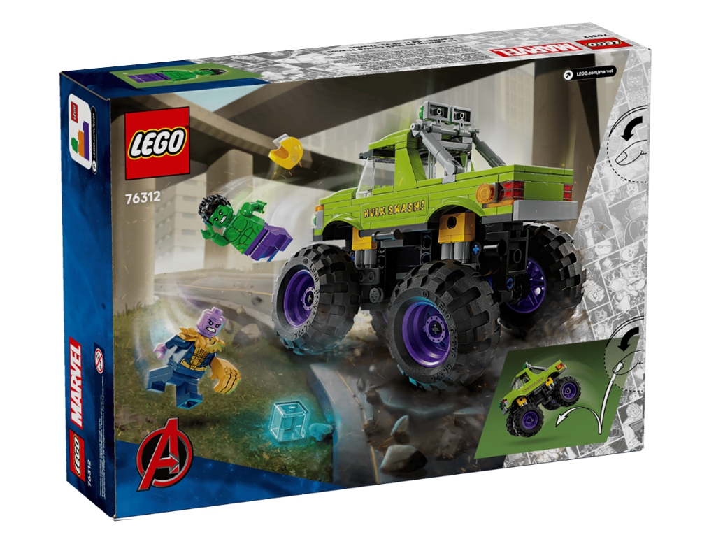 Конструктор LEGO Marvel Super Heroes Вантажівка Халка проти Таноса, 229 деталей