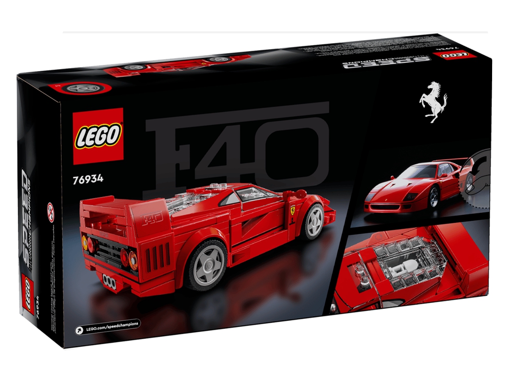 Конструктор LEGO Speed Champions Суперкар Ferrari F40, 318 деталей