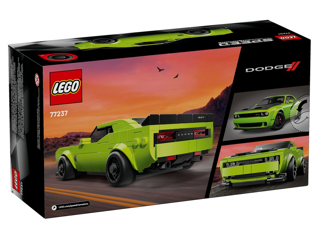 Конструктор LEGO Speed Champions Dodge Challenger SRT Hellcat, 390 деталей