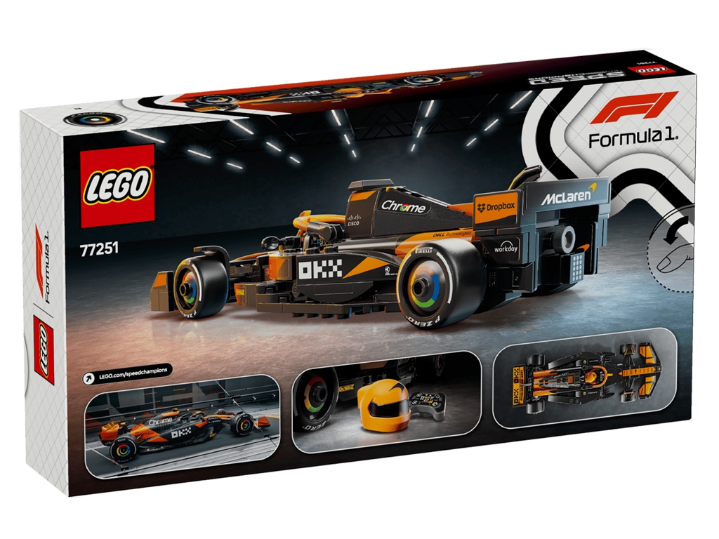 Конструктор LEGO Speed Champions Автомобиль для гонки McLaren F1 Team MCL38, 269 деталей