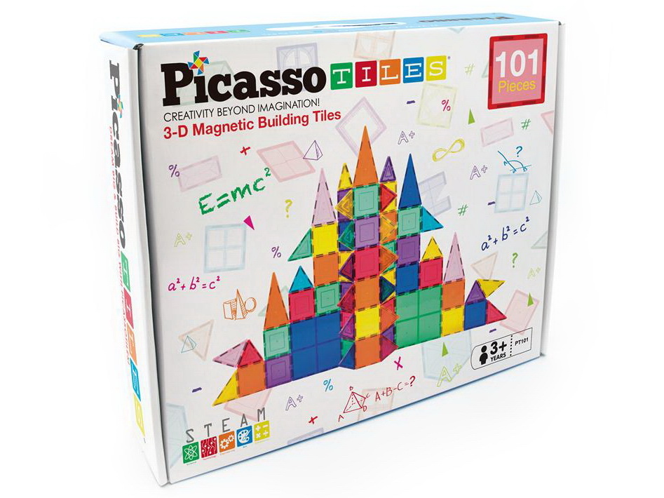 Магнитный конструктор PicassoTiles Magnetic Building Blocks, 101 деталь