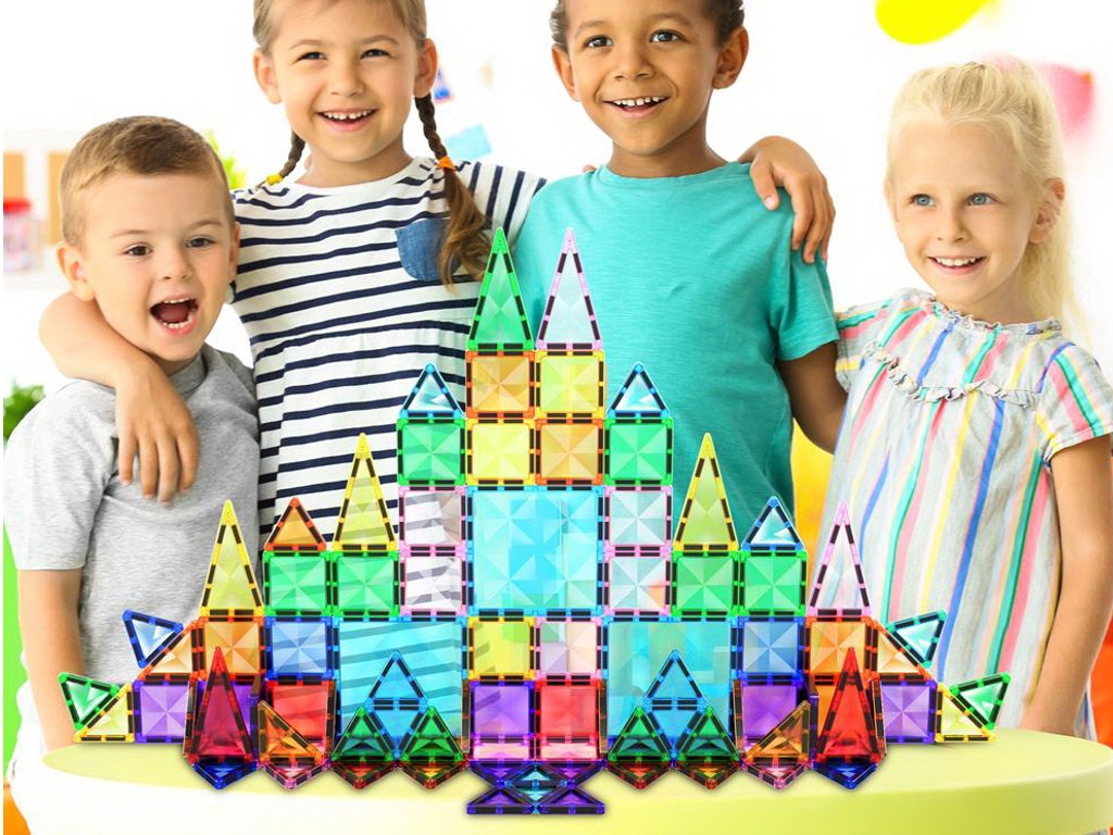Магнитный конструктор PicassoTiles Mini Diamond Series Set, 100 деталей