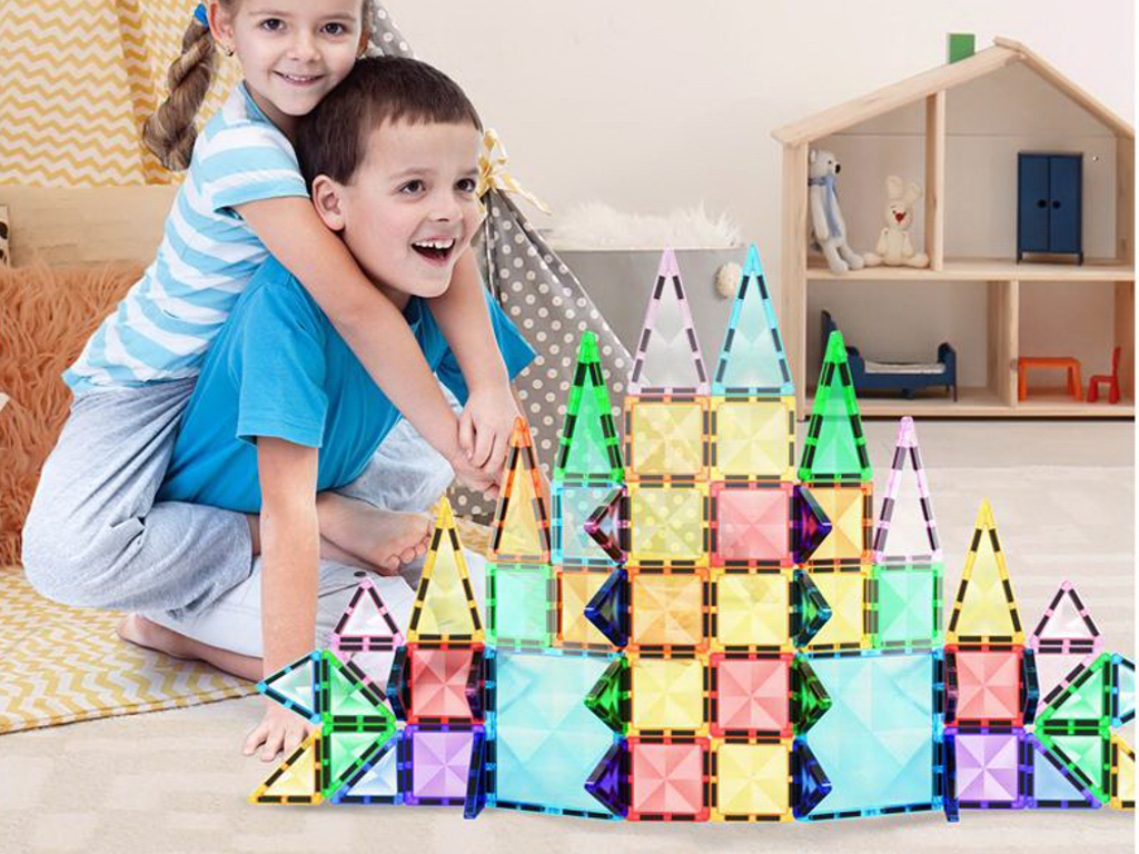 Магнитный конструктор PicassoTiles Mini Diamond Series Set, 60 деталей