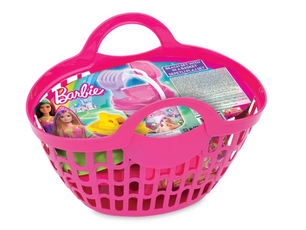Набор для песка в корзине Barbie 29,5 см, 5 элементов, Dede