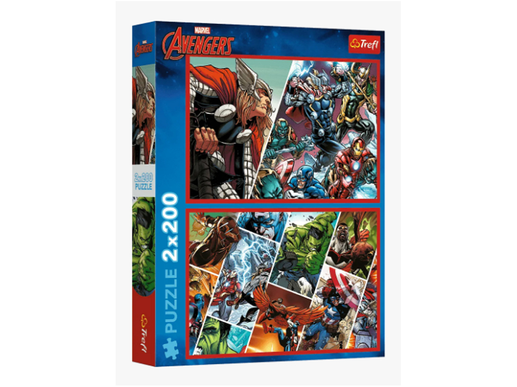 Пазлы 2 в 1 Trefl The Avengers Защитники мира, 2 х 200 деталей