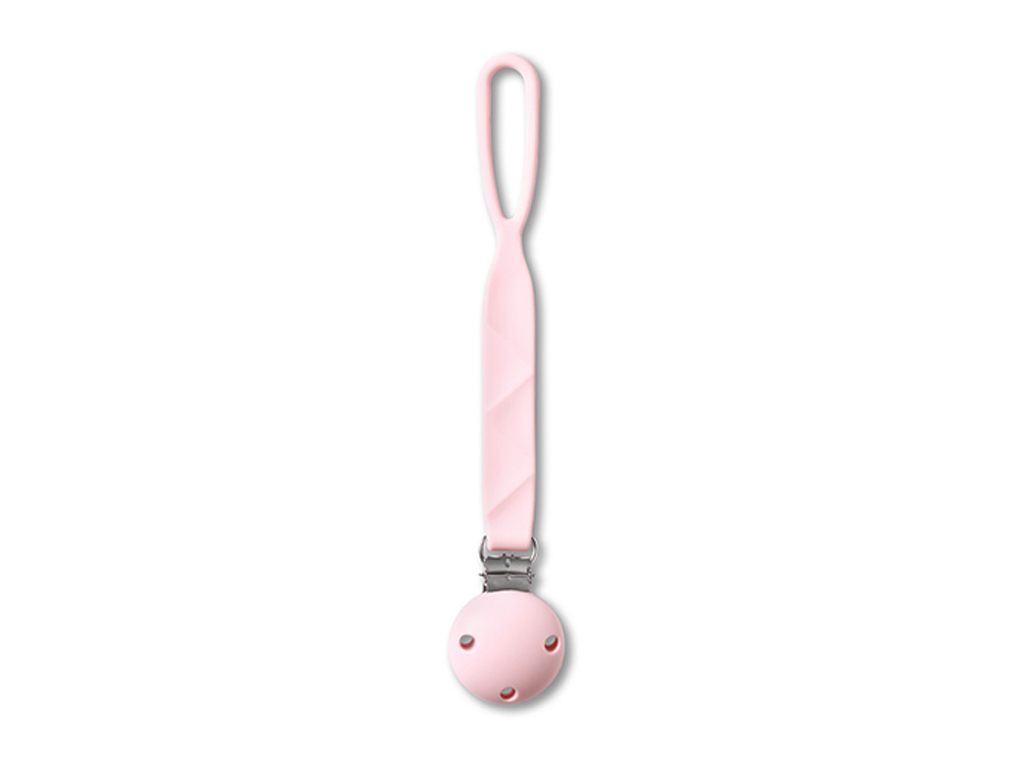 Держатель для пустышки силиконовый с клипсой Розовый, 0+, MSB-1469-01, BabyOno