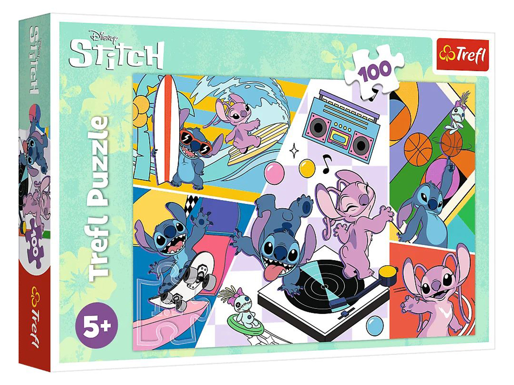Пазл Trefl Stitch Воспоминания, 100 деталей