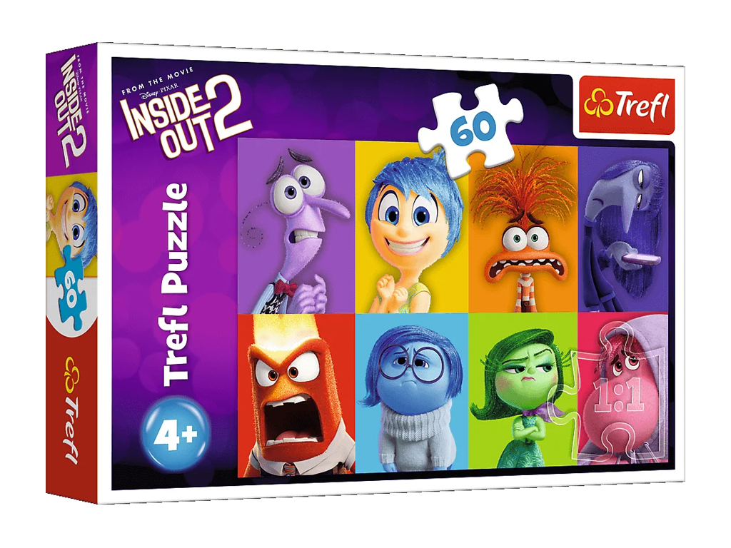 Пазл Trefl Inside Out 2 Знай свои эмоции, 60 деталей